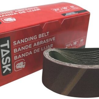 Task 21680 Sanding Belt, 2-1/2 in W, 16 in L, 80 Grit Sells in Quantity of 10