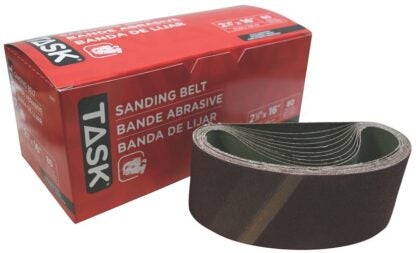 Task 21680 Sanding Belt, 2-1/2 in W, 16 in L, 80 Grit Sells in Quantity of 10