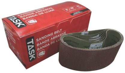 Task 31880 Sanding Belt, 3 in W, 18 in L, 80 Grit, Aluminum Oxide Abrasive Sells in Quantity of 10