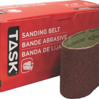 Task 32136 Sanding Belt, 3 in W, 21 in L, 36 Grit, Aluminum Oxide Abrasive Sells in Quantity of 5