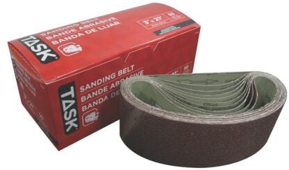 Task 32150 Sanding Belt, 3 in W, 21 in L, 50 Grit, Aluminum Oxide Abrasive Sells in Quantity of 10