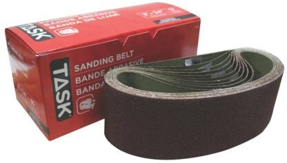 Task 32450 Sanding Belt, 3 in W, 24 in L, 50 Grit, Aluminum Oxide Abrasive Sells in Quantity of 10