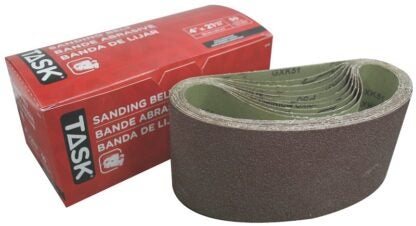 Task 42150 Sanding Belt, 4 in W, 21-3/4 in L, 50 Grit, Aluminum Oxide Abrasive Sells in Quantity of 10