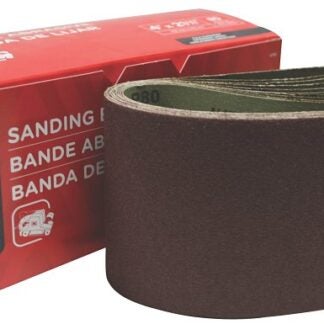 Task 42180 Sanding Belt, 4 in W, 21-3/4 in L, 80 Grit, Aluminum Oxide Abrasive Sells in Quantity of 10