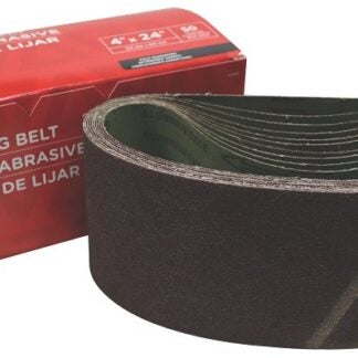 Task 42450 Sanding Belt, 4 in W, 24 in L, 50 Grit, Aluminum Oxide Abrasive Sells in Quantity of 10