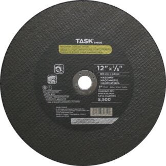 Task 34612B Cutting Wheel, 12 in Dia, 1/8 in Thick, 1 in Arbor