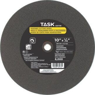 Task 32070B Cutting Wheel, 10 in Dia, 1/8 in Thick, 5/8 in Arbor