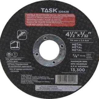 Task 32042B Cutting Wheel, 4-1/2 in Dia, 3/32 in Thick, 7/8 in Arbor