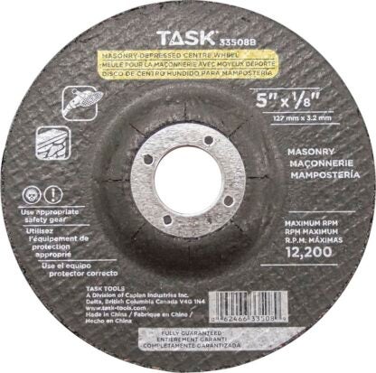 Task 33508B Cut-Off Wheel, 5 in Dia, 1/8 in Thick, 7/8 in Arbor