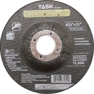 Task 33454B Cut-Off Wheel, 4-1/2 in Dia, 1/4 in Thick, 7/8 in Arbor