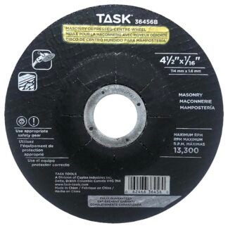 Task 36456B Cut-Off Wheel, 4-1/2 in Dia, 1/16 in Thick, 7/8 in Arbor