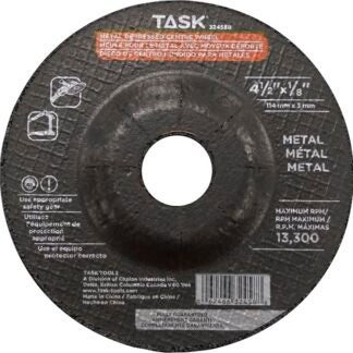 Task 32458B Cutting Wheel, 4-1/2 in Dia, 1/8 in Thick, 7/8 in Arbor