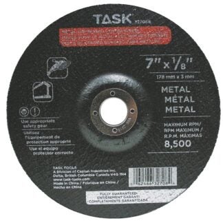 Task 32708B Cutting Wheel, 7 in Dia, 1/8 in Thick, 7/8 in Arbor