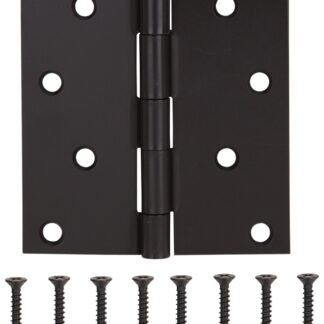 ProSource 20339ORX Square Corner Door Hinge, Steel, Oil-Rubbed Bronze, Loose Pin, 180 deg Range of Motion