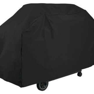 GrillPro 50370 Deluxe BBQ Grill Cover, 70 in W, 23 in D, 47 in H, PEVA/Polyester/PVC, Black