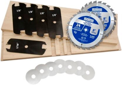 Vulcan 416371OR Saw Blade Set, 8 in Dia, 5/8 in Arbor, 24-Teeth, Carbide Cutting Edge