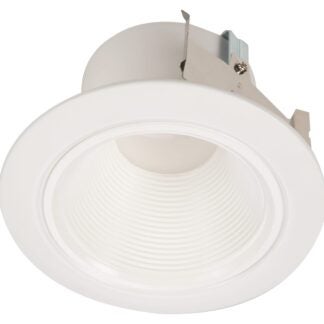 Halo RL4 Series RLD4069301EWHR Baffle Trim, 4 in Dia Recessed Can, Aluminum Body, White, Matte