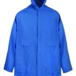 Diamondback 8156-XXXL Rain Parka, 3XL, PVC, Blue, Hooded Collar, Zipper with Snap Down Storm Flap Closure