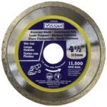 Vulcan 932031OR Continuous Diamond Blade, 4-1/2 in Dia, 7/8 in Arbor