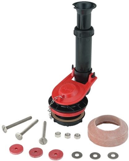 Korky 4030FR Flush Valve Kit, Rubber Body, Red, For: All standard 2 in Toilets