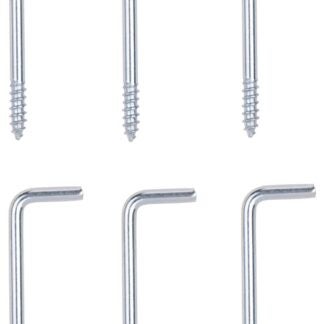 ProSource LR-398-PS Screw Hook, 9/16 in Opening, 3.8 mm Thread, 1-7/8 in L, Steel, Zinc