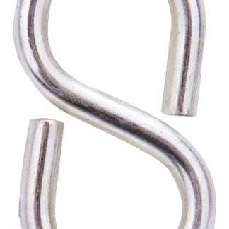 ProSource LR-376-PS S-Hook, 25 lb Working Load, 2.8 in Dia Wire, Steel, Zinc Sells in Quantity of 20