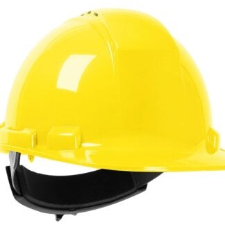 MSA 10034020 Hard Hat, 4-Point Fas-Trac III Suspension, Polyethylene Shell, Yellow, Class: C