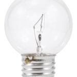 Sylvania 10300 Incandescent Lamp, 40 W, G16.5 Lamp, Medium Lamp Base, 330 Lumens, 2850 K Color Temp Sells in Quantity of 6