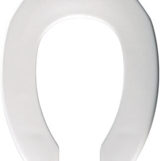 Bemis 7MM1955C 000 Toilet Seat, Elongated, Plastic, White, Sta-Tite Hinge