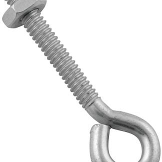 National Hardware N221-069 Eye Bolt, #10-24 Thread, 1-1/4 in L Thread, 0.28 in ID Dia Eye, 1.41 in L Shank, Steel, Zinc Sells in Quantity of 20