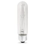 Feit Electric BP40T10 Incandescent Lamp, 40 W, T10 Lamp, Medium E26 Lamp Base, 400 Lumens, 2700 K Color Temp Sells in Quantity of 12