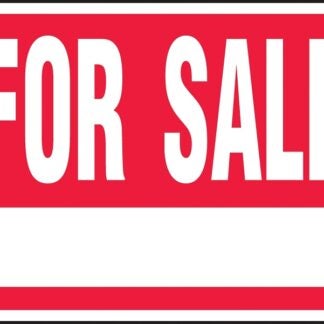 Hy-Ko RS-604 Real Estate Sign, For Sale, White Legend, Plastic, 24 in W x 18 in H Dimensions Sells in Quantity of 5