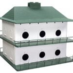 Heath PH-12 Bird House, 21 in W, 18 in H, Plastic, Green/White