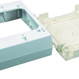 Wiremold NMW NMW3-2 Outlet Box, 2 -Gang, Plastic, White, Wall Mounting