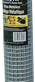 Jackson Wire 11 03 15 13 Hardware Cloth, 10 ft L, 24 in W, 19 Gauge, 1/2 x 1/2 in Mesh, Galvanized