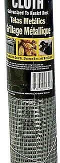 Jackson Wire 11 05 15 13 Hardware Cloth, 10 ft L, 24 in W, 23 Gauge, 1/4 x 1/4 in Mesh, Galvanized