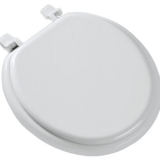 Bemis 66TT-000 Toilet Seat, Round, Molded Wood, White, Top-Tite Hinge