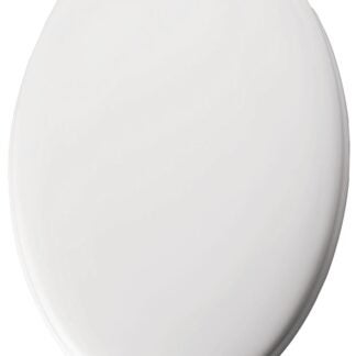 Bemis 144EC-000 Toilet Seat, Elongated, Molded Wood, White, Twist Hinge