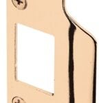 Defender Security U 9426 Deadbolt Strike Plate, 7-7/8 in L, 1-1/4 in W, Steel, Brass