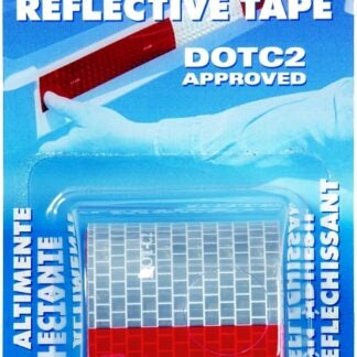 Incom RE2110 Reflective Tape, 10 ft L, 2 in W, Red/Silver