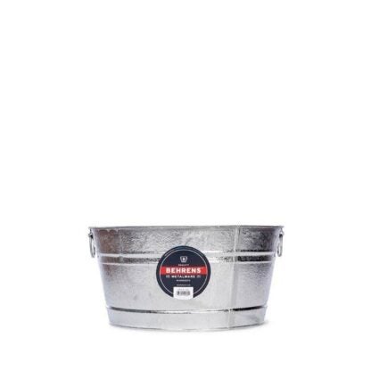 Behrens 0 Wash Tub, 9 gal Capacity, Steel