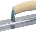 Marshalltown MXS66 Finishing Trowel, 16 in L Blade, 4 in W Blade, Spring Steel Blade, Square End, Curved Handle