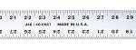 Johnson COLORmaxx Series J48 Straight Edge Ruler, 1/8, 1/16 in Graduation, Aluminum, Clear, 2 in W