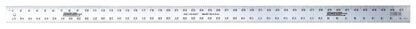 Johnson COLORmaxx Series J48 Straight Edge Ruler, 1/8, 1/16 in Graduation, Aluminum, Clear, 2 in W