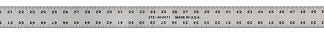 Johnson J72 Measuring Ruler, SAE Graduation, Aluminum, Clear, 2 in W