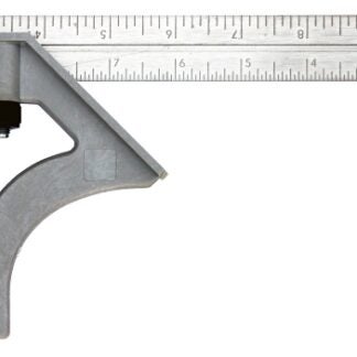 Johnson 415 Combination Square, 12 in L Blade, SAE Graduation, Stainless Steel Blade