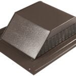 Master Flow SSB960ABR Roof Louver, 18 in L, 20-1/2 in W, Aluminum, Brown Sells in Quantity of 8