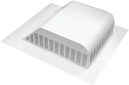 Master Flow SSB960AW Louver, 18 in L, 20-1/2 in W, Aluminum, White, Roof Installation Sells in Quantity of 8