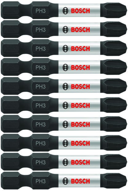 10 pc. Impact Tough™ 2 In. Phillips® #3 Power Bits (Bulk Pack)