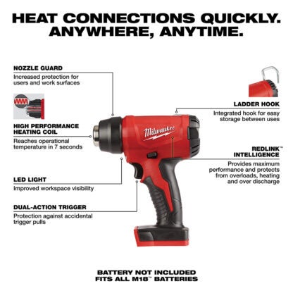 Milwaukee 2688-20 M18 Compact Heat Gun - Tool Only